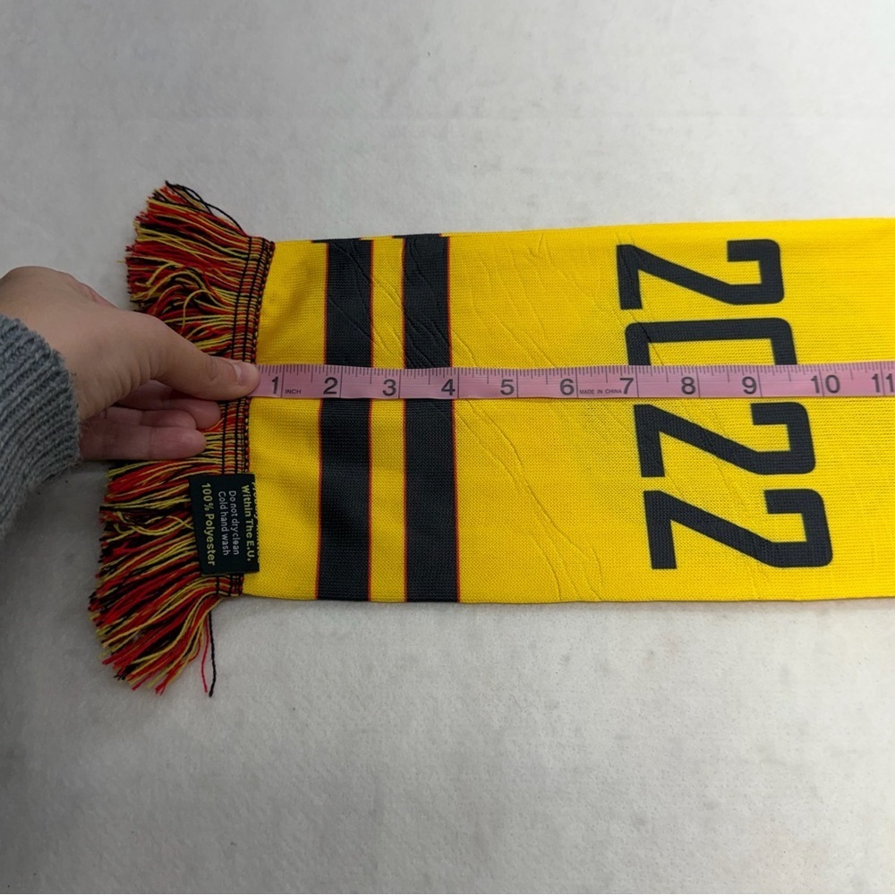 Charleston Battery Yellow Black Scarf Polyester Soccer - Picture 9 of 11